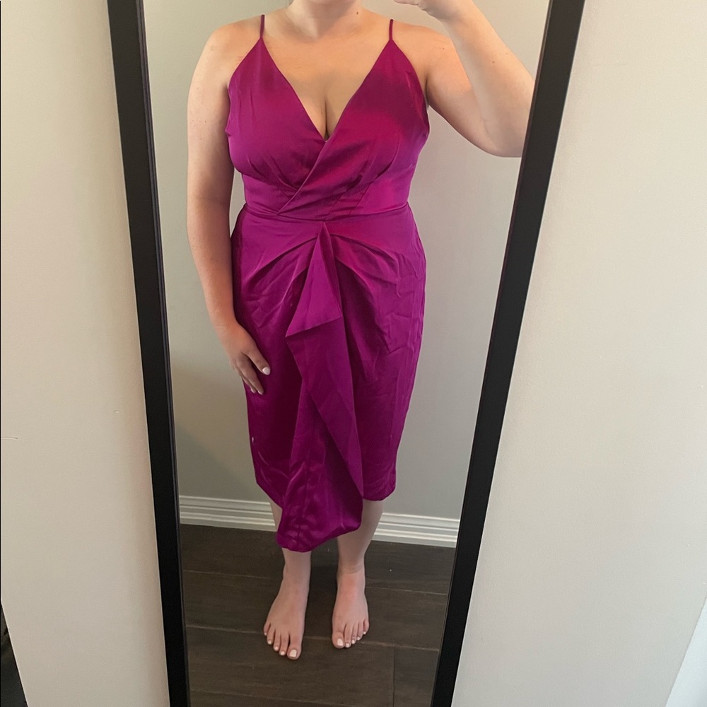 Hot pink cocktail dress
